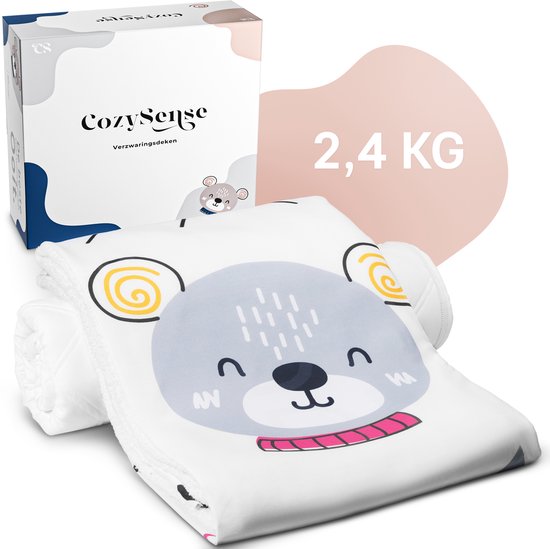 CozySense® Beschwerungsdecke Kind 2,4 kg - Beschwerungsdecke - Beschwerungsdecke mit GLASS-Flow® Druckverteilung - Waschbarer Bezug - Hypoallergen - Für Mädchen