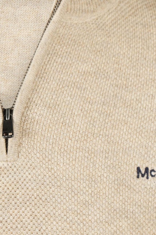 McGregor Half Zip Pullover Merinowolle Struktur Sand - Größe S - Männer - Pullover
