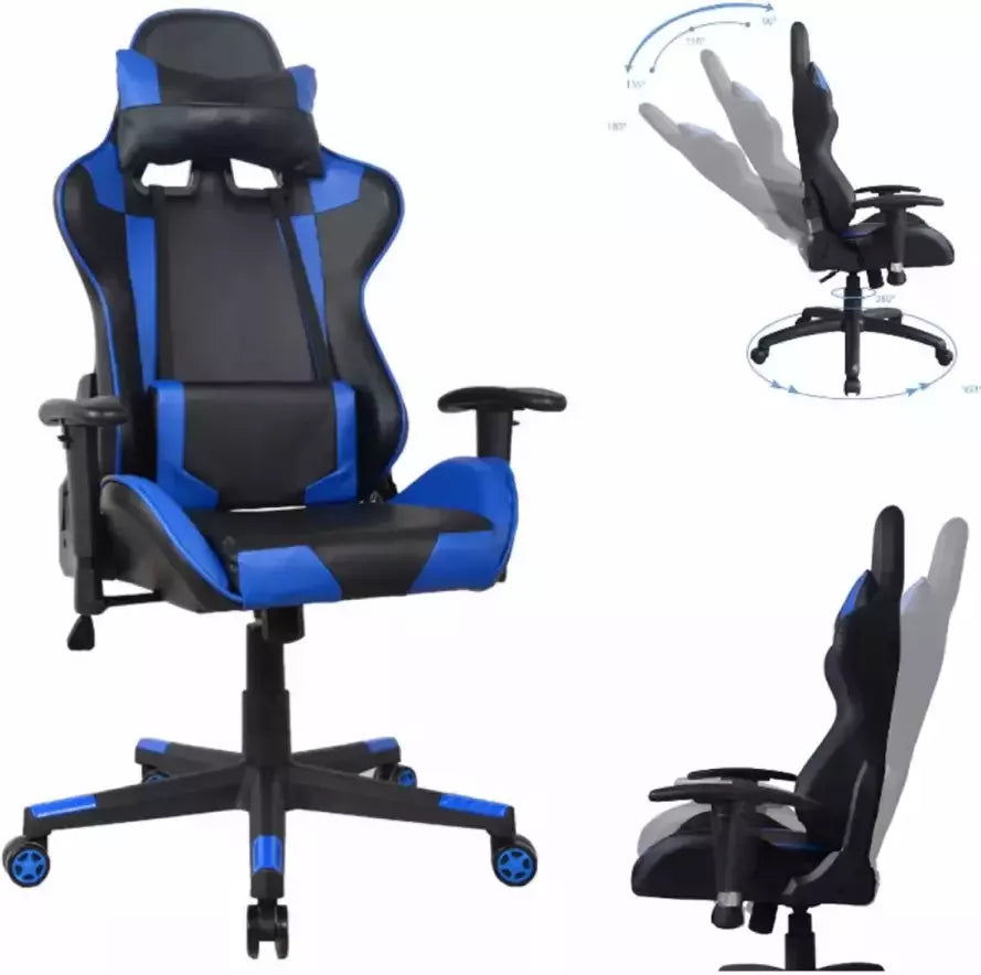 VDD Gaming Thomas Ergonomischer Gaming-Stuhl – Racing-Stil – Verstellbar – Schwarz
