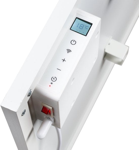 Infrarot-Heizpaneel – Princess Elektroheizung 700 W – 125 x 65 cm – Infrarot-Heizung – Infrarot-Heizpaneel 348070 – Inklusive mobiler App – Smart – WLAN – mit App – Freistehend/Wandmontage – Energieeffizient – Versetzbares Infrarot-Heizpaneel – Weiß