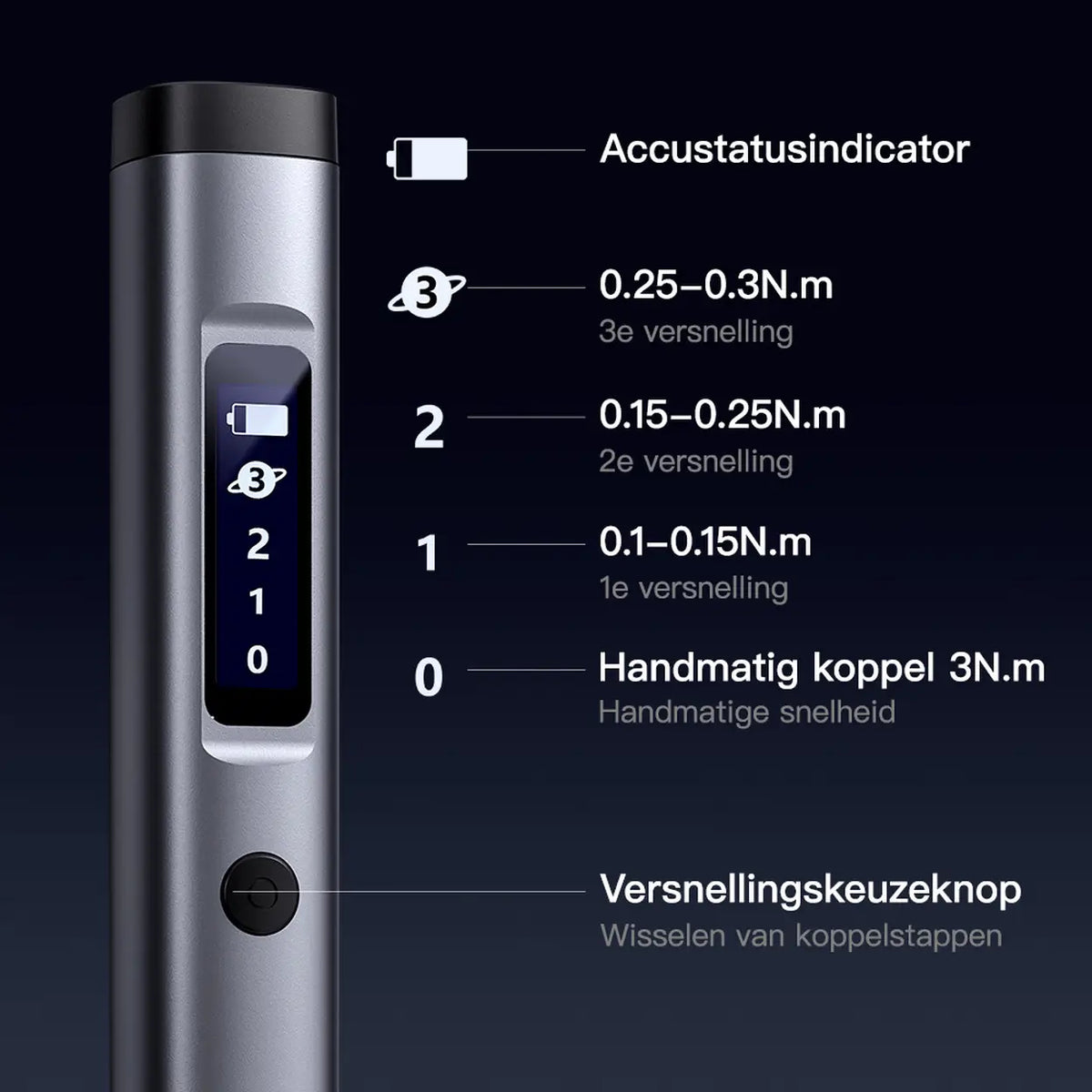 EasyWox 57-in-1-Elektro-Präzisionsschraubendreher – Grau
