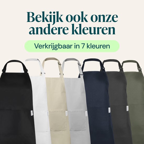 Castagnola Küchenschürze - Wasser- und schmutzabweisend - Professionelle Kochschürze - Schürze für Frauen und Männer - Catering-Schürze - Unisex - Verstellbare Schnalle - Extra große Fächer - Grün