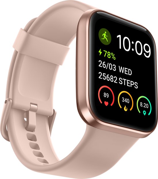 MAOO Maximize Smartwatch - Damen - Volle Klingelfunktion - Herzfrequenzmesser - Schrittzähler - Multisport - Für Android und iOS - Pink