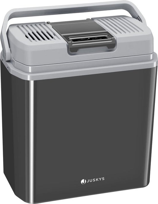 Juskys Elektrische Kühlbox – 24 Liter – 12 V & 230 V Anschluss – Grau