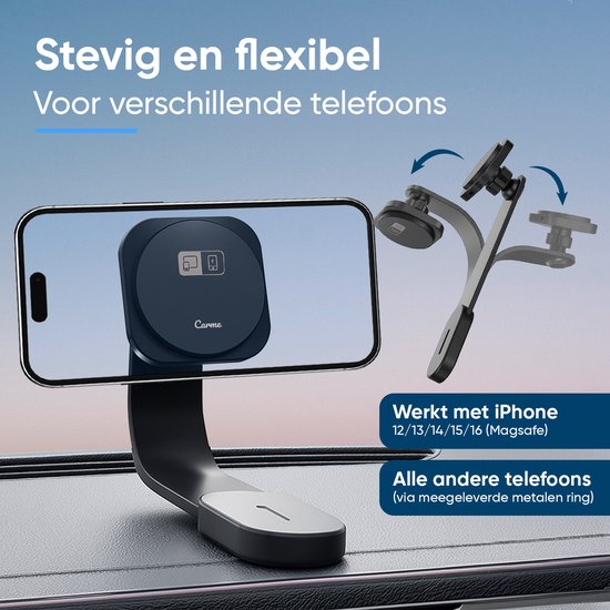 CarMe 4-in-1 CarPlay Dongle Pro - Mit drahtlosem Ladegerät - Wireless CarPlay & Android Auto - Android Auto Dongle - MagSafe Autohalterung - Schwarz