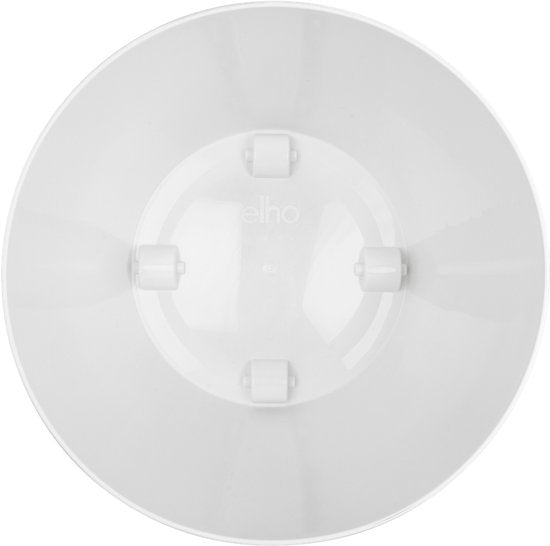 Elho Brussels Rund mit Rädern 35 – Großer Blumentopf für den Innenbereich – 100 % recycelter Kunststoff – Ø 35 x H 33 cm – Weiß
