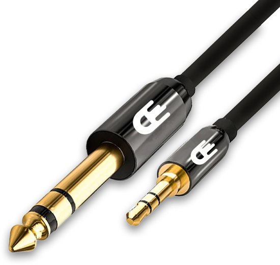 Drivv. Premium-Kabel von 3,5-mm-Klinke auf 6,35 mm – Klinkenkabel – Audiokabel – 3 Meter