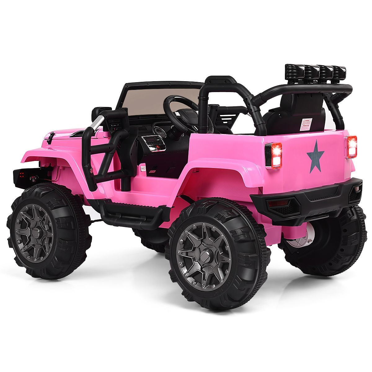 Coast Elektrisches Jeep 12 V Kind - 2,4 G Fernbedienung mit Musik - Pink