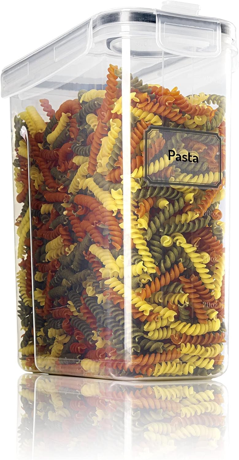 TNM Aufbewahrungsboxen mit Deckel - 4-teiliges Set (4 x 2,5 L) - Luftdicht & BPA-frei - Transparent - Ideal für Müsli, Mehl, Zucker und mehr - Aufbewahrungsboxen aus Kunststoff