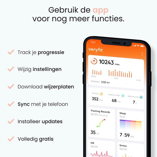 MAOO AMPLIFY Smartwatch - Inkl. Bildschirmschutz - Herzfrequenz, Blutdruck, Blutsättigung, Schlaf, Entfernung - Schrittzähler - Smartwatch Damen - Uhr - Weihnachtsgeschenk - Pink