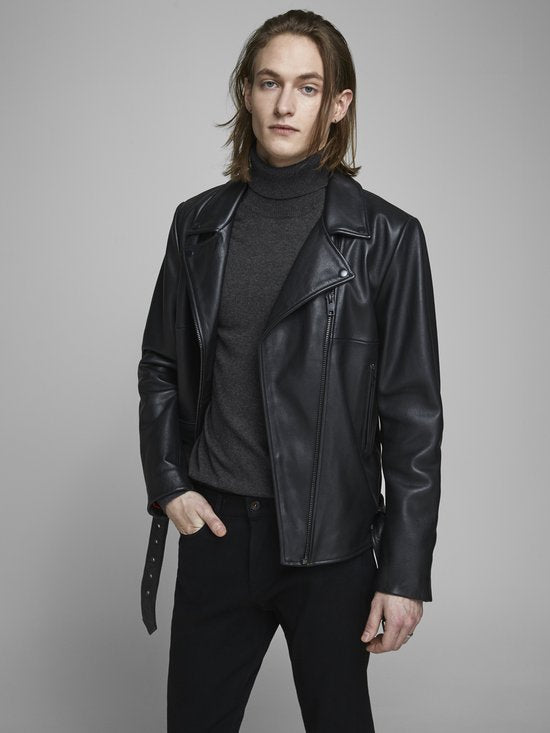 Jack & Jones - Herrenpullover Emil Knit Rollkragen - Grau - Größe XXL