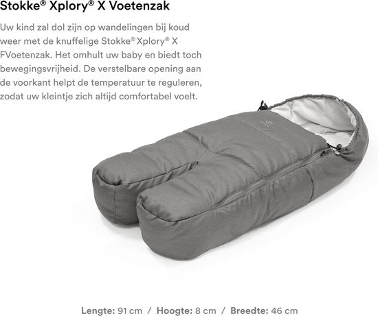 Stokke Xplory X, Modern Grey – Luxuriöser Kinderwagen – Verstellbar für den Komfort von Baby und Eltern – Polsterung, Sicherheitsgurt und reflektierender Reißverschluss für zusätzliche Sicherheit – Lässt sich in einem Handgriff zusammenklappen