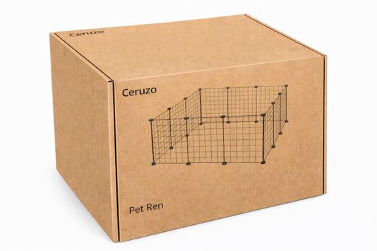 Ceruzo Tierauslauf 105 cm – Welpenauslauf – Modular – Für Kaninchen und Meerschweinchen