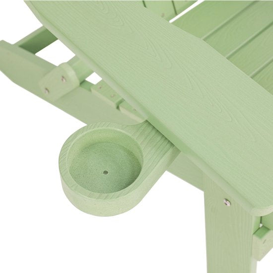 AXI Claire Adirondack-Stuhl Pastellgrün – Loungesessel aus Kunststoff mit Armlehnen – Zusammenklappbar – Hohe Rückenlehne – Gartenstuhl – 84,5 x 77 x 95,5 cm – Langlebig und witterungsbeständig