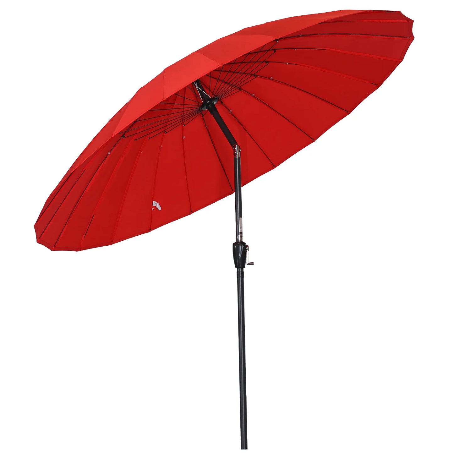 Angel Living 250 cm neigbarer Gartenschirm, rot – Handkurbel, UV-Schutz, Aluminiumgestell