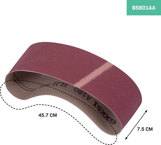 VONROC Schleifpapier - 75x457mm - 30 Stück - Körnung P40, P60, P100, P120, P180 - Geeignet für VONROC BS501AC