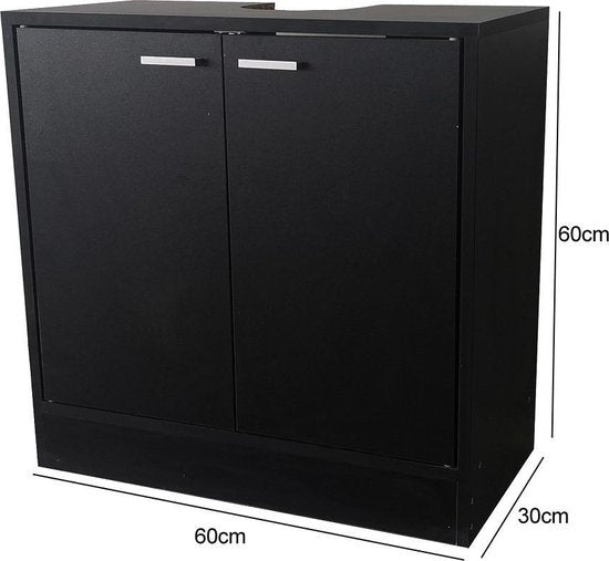 Waschtischunterschrank - Badmöbel - schwarz