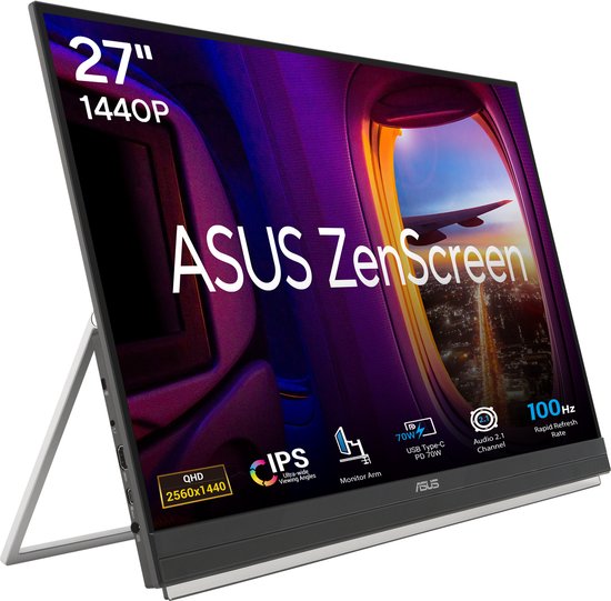 Gaming-Monitor Asus 90LM0AU5-B01A71 27" Quad HD