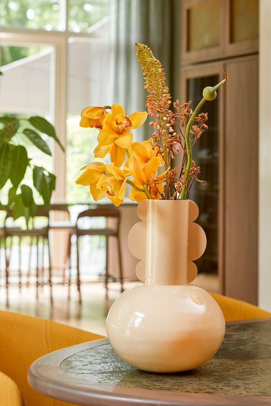 Mica Decorations Boyd Vase - H36 x Ø25 cm - Metall - Beige