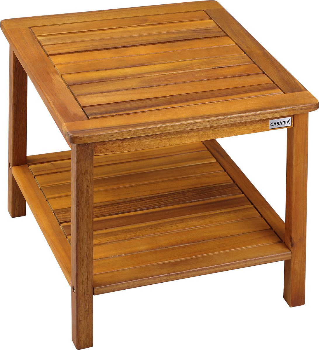 Casaria Beistelltisch Washington aus Akazienholz – Braun – 45 x 45 x 45 cm