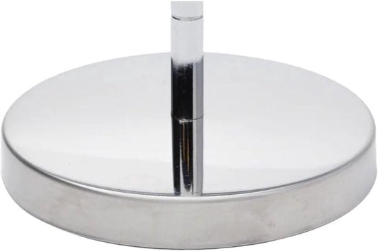 Schmink-Spiegel – silber – rund – doppelseitig – 14 x 26 cm – Kosmetikspiegel – Vergrößerungsspiegel