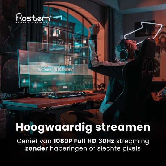 Rostem Capture Card HDMI zu USB - Video Game Capture geeignet für PlayStation, Xbox, Nintendo, Windows, MAC - Game Capture