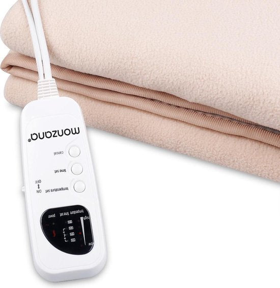 Monzana Wärmedecke - Electric Fleece 150x80cm 5 Stufen - Creme