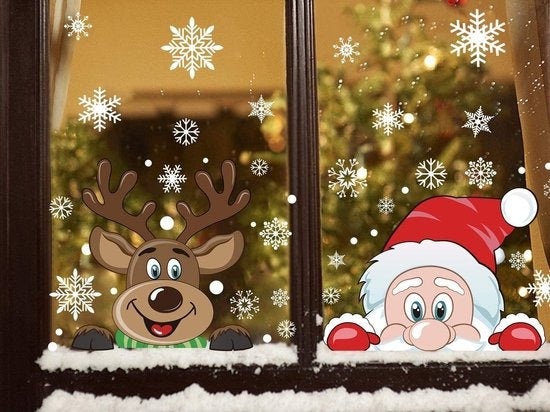 Giftmas - Fensteraufkleber - Weihnachten - Rentier - 50 Stück