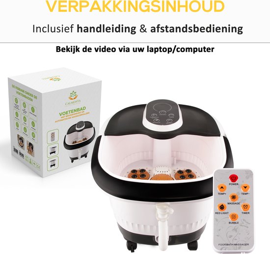 CALMENTA® XXL Fußbad - 12L - Automatische Radmassage - Infrarot - bis zu 48°C - Fußbadmassage - Fußmassage - Shiatsu