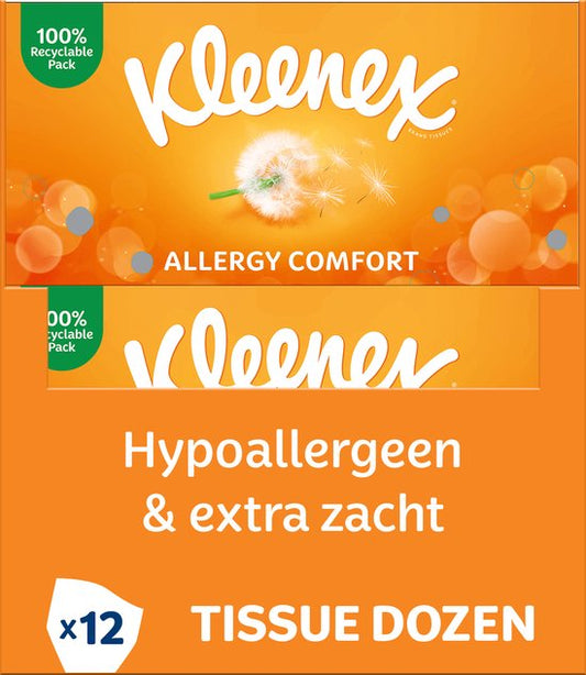 Kleenex Tissues - Allergy Comfort - Vorteilspackung - 12 x 56 Stück = 672 Tissues