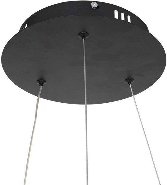 Hängeleuchte Ringlux 3502ZW Schwarz 60 cm Design Metall Steinhauer – höhenverstellbar, ideal für den Innenbereich
