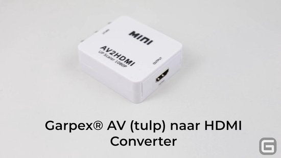 GarpexÂ® AV-zu-HDMI-Adapter - RCA-zu-HDMI-Konverter - AV-zu-HDMI - HDMI-Umschalter - 1080P Full HD - inkl. USB-Stromkabel