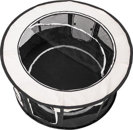 tectake - Welpenauslauf Carola - Schwarz - (Ã˜ x H) 114 x 58 cm