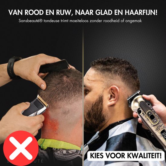 9-in-1 Bartschneider Herren - Sansbeauté® Trimmer für Bart und Körper - Inkl. 9 Aufsätze - Bodygroomer Herren - Body Trimmer Herren - Haartrimmer - Clippers - 0.5-15MM - Nase und Ohren - Trimmer - Bartmaschine - Multigroomer