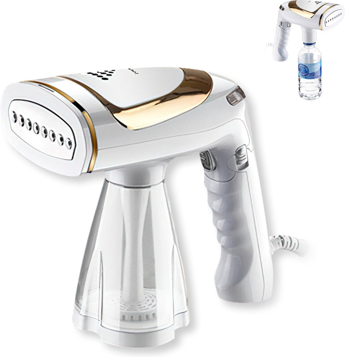 Fuegobird Wäschedampfer und -reiniger - Kleiner tragbarer Wäschedampfer für zu Hause und auf Reisen - Unterstützt die Wasserversorgung für Wasserflaschen mit großem Fassungsvermögen - Kleidungsstück/Textil/Stoff Wäschedampfer