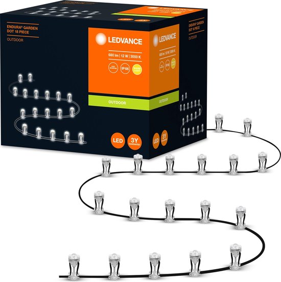 LEDVANCE Gartenbeleuchtung LED: für Boden, ENDURA GARDEN DOT / 12 W, 22-...24- V, Abstrahlwinkel: 33, Warmweiß, 3- K, Gehäusematerial: Polycarbonat (PC), IP65