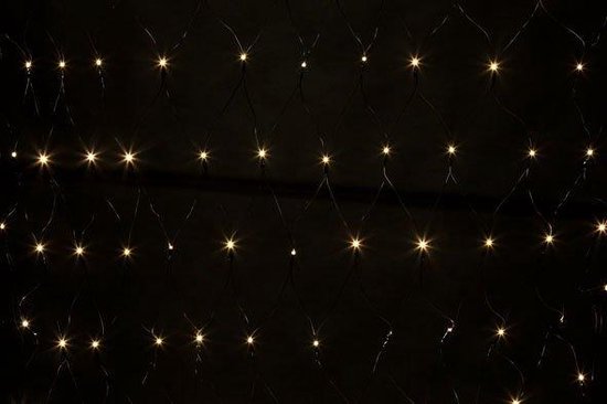 Netlight Led 2x2m 144l Warm White Steady Black Wire - 36v - Ext. 2m
