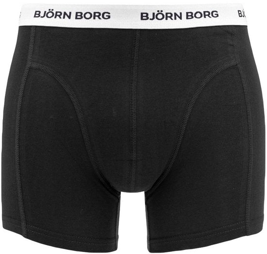 Björn Borg Cotton Stretch Boxer Shorts Men - Schwarz/Pink/Blau - 5 Stück - Herrenhosen - Boxer - Größe M
