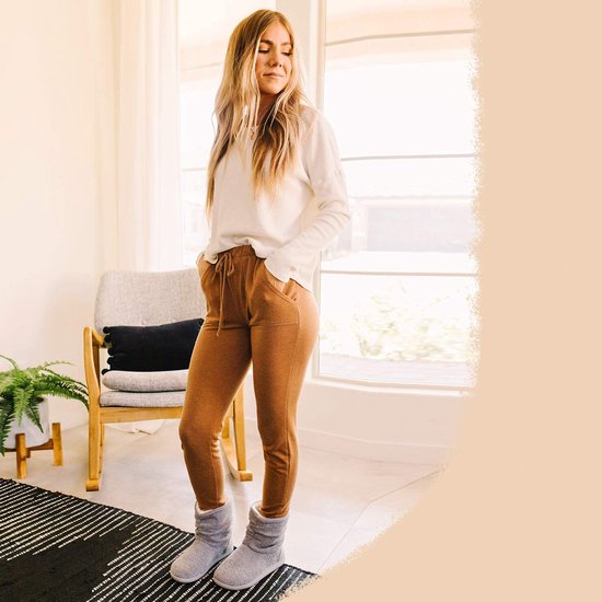 Hausschuhe Damen - Hausschuhe - Größe 40/41 - Schwarz - Rutschfest - Comfeet