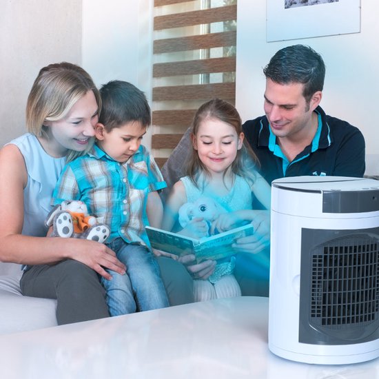 Livington SmartChill weiß – tragbarer Luftkühler – Wasserkühlung – Luftkühler – 3 Geschwindigkeitsstufen – 12 Stunden Kühleffekt