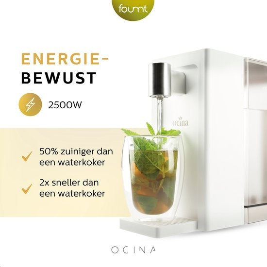 Ocina - Heißwasserspender - mit Digitalanzeige - Luxus-Wasserkocher - 3 Liter - Weiß