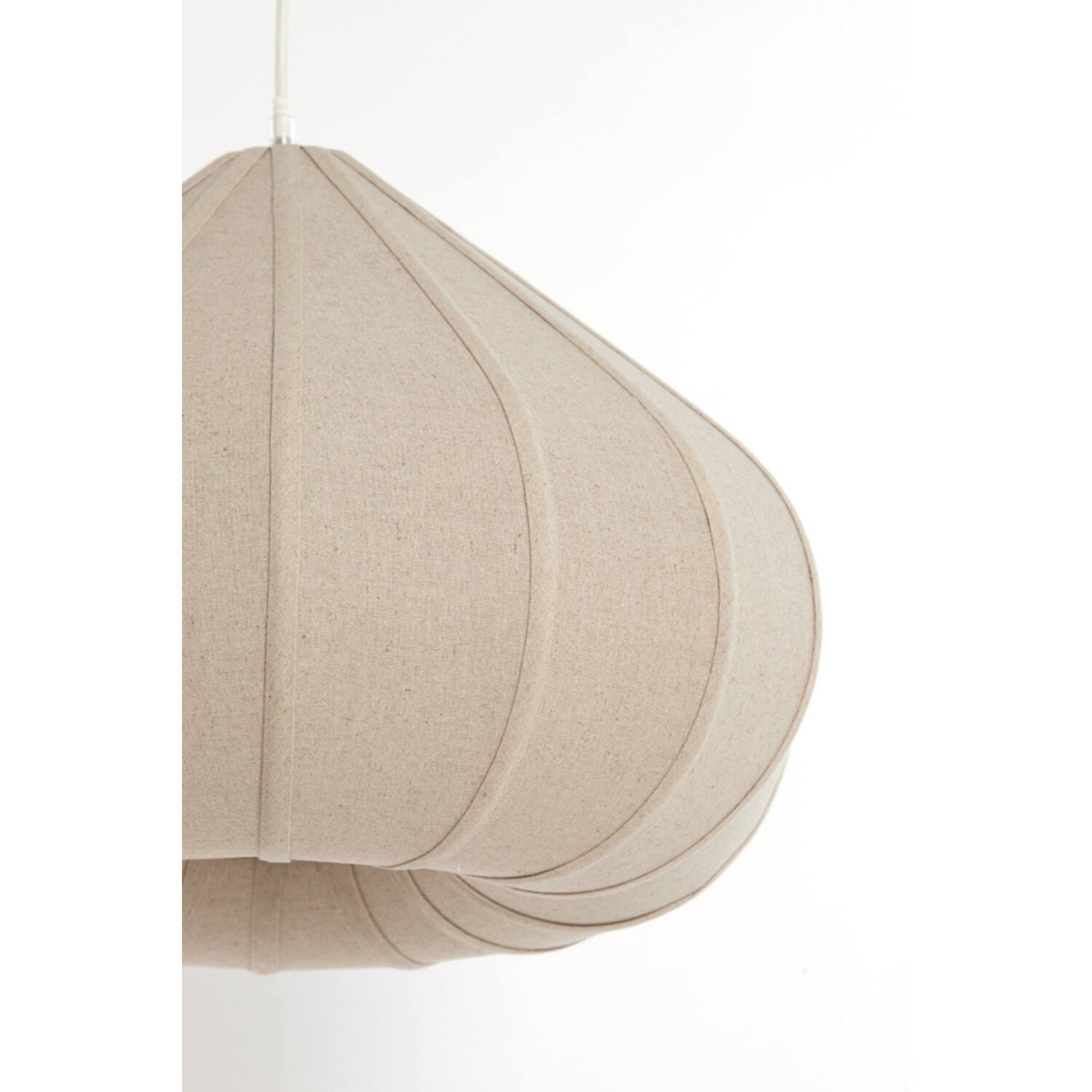 ZUBEDA Hängeleuchte – Ø 60 × 42,5 cm – Leinen natur