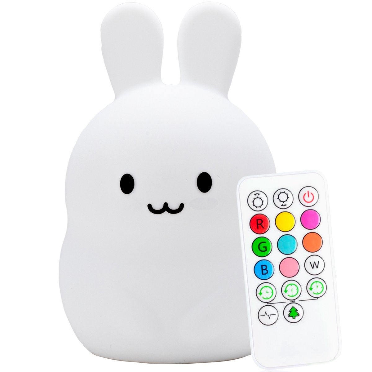 Sleepy Friends Nachtlicht Kinderhase - LED - 8 Farben - dimmbar - 95.2x97.4x100 mm - USB aufladbar - inkl. Fernbedienung