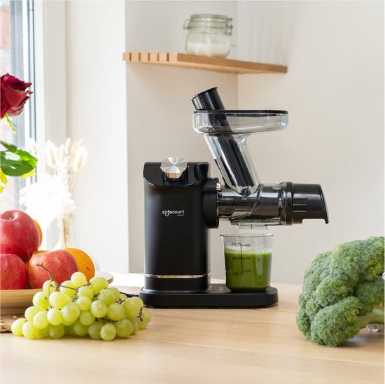 Safecourt Kitchen - Slowjuicer - Entsafter - Gemüse- und Obstpresse - 300ml - Schwarz