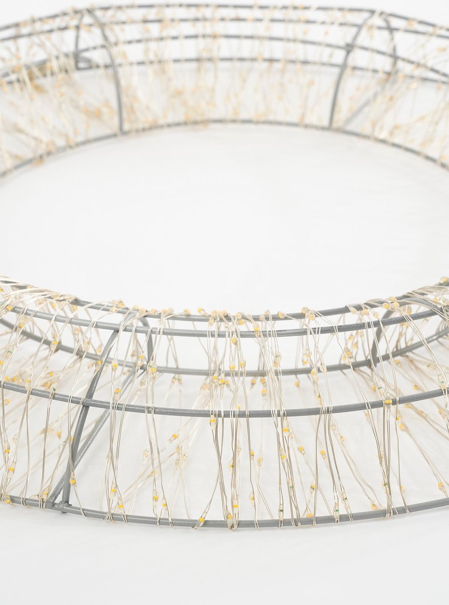 Luca Lighting - Lichtkranz - Warmweiße LED-Beleuchtung - Ø45 cm - Silber