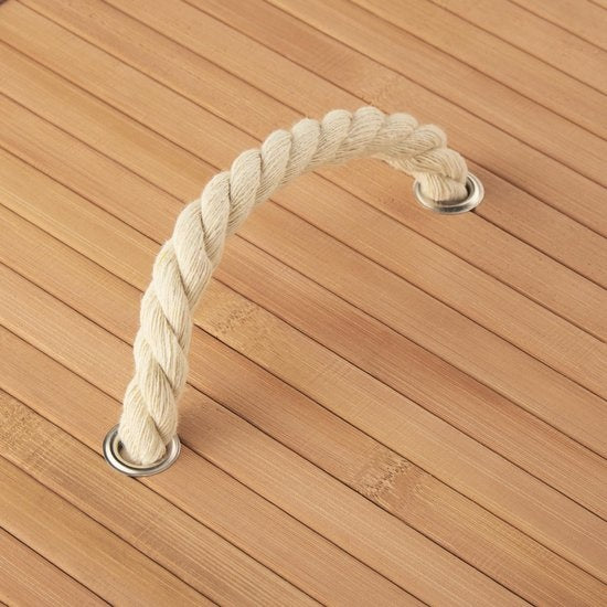 tectake - Wäschekorb aus Bambus inkl. Wäschesack 100L natur 401834