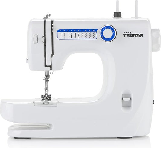 Tristar SM-6000 Nähmaschine – Für Anfänger – Nähmaschine – 10 Stichmuster – Leichte und dünne Stoffe – Weiß