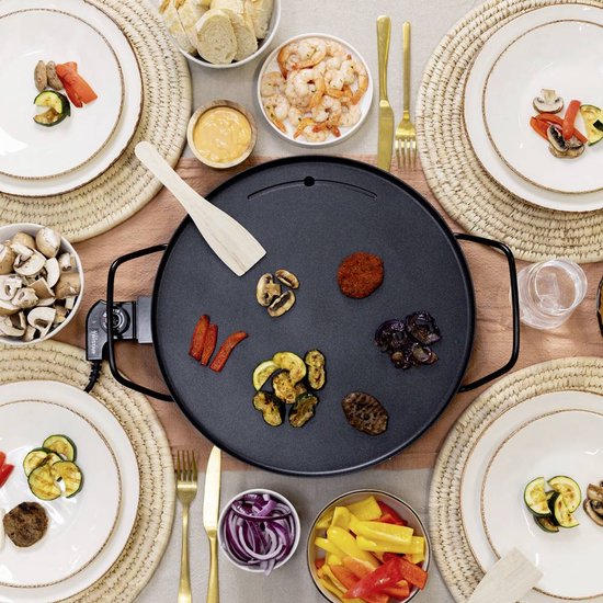 Tristar Griddle - BP-2787 - 2000W - Gourmet, Rundgrill Ø40cm - 4 Personen - PFAS-frei