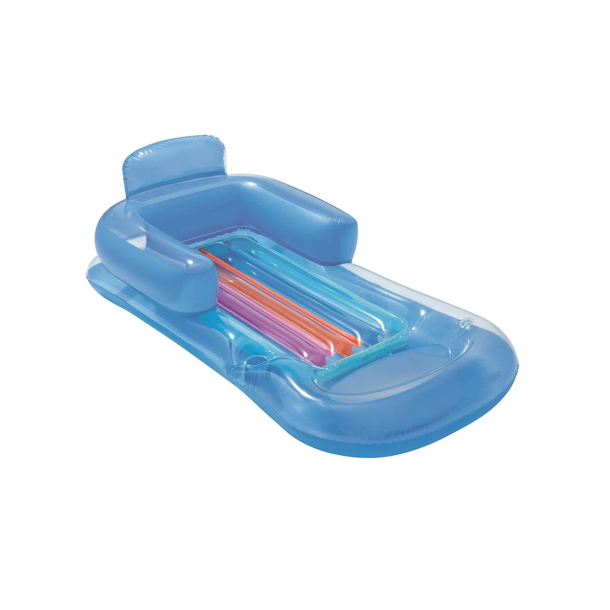 Bestway Summer Colors Aufblasbarer Liegestuhl für den Pool – 150 x 77 cm – mit Rückenlehne und Getränkehalter – Grünblau