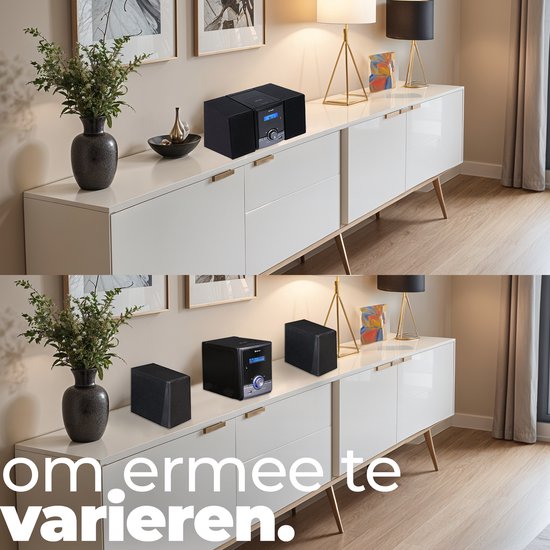 Denver - MDA285 - DAB-Radio - CD-Spieler - Bluetooth - 60 Voreinstellungen - DAB /FM / AUX - Schwarz